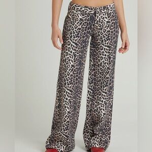 PacSun Animal Print Pants - Black and Cream